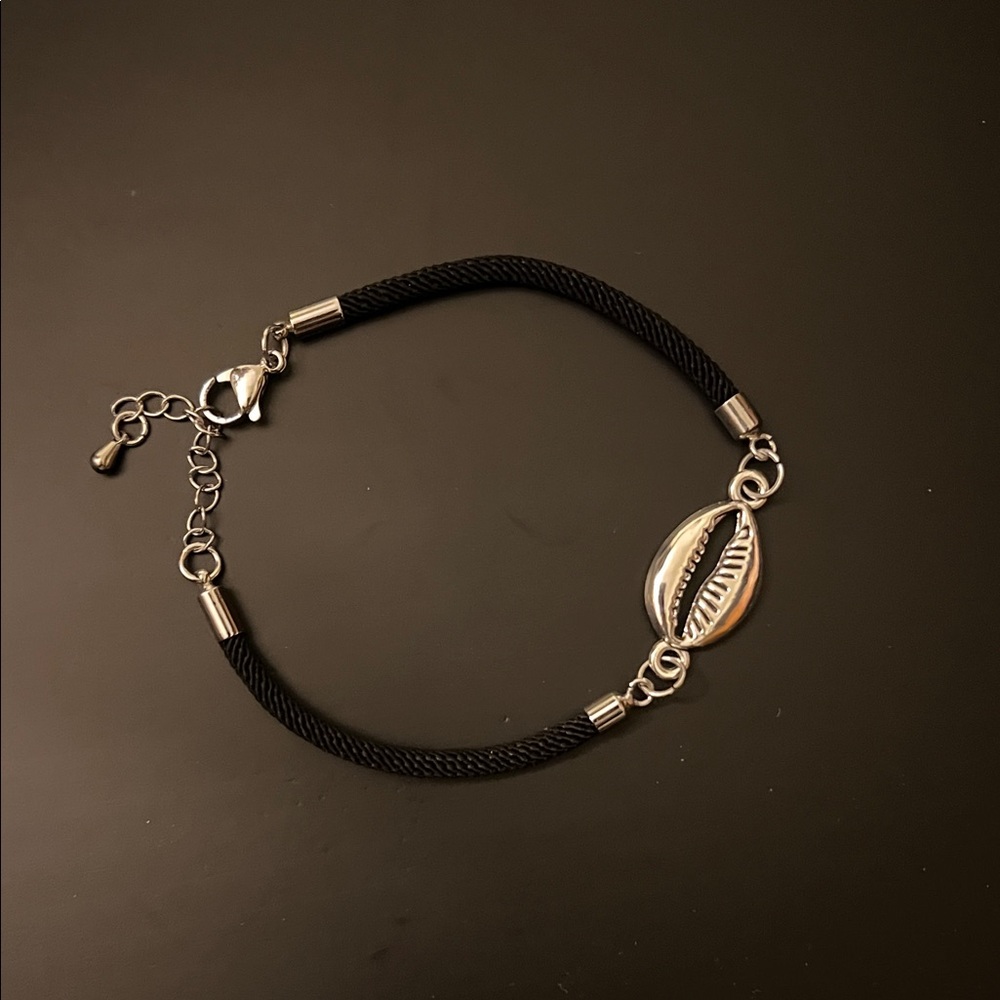 Hand Crafted Silver and Black Bracelet
